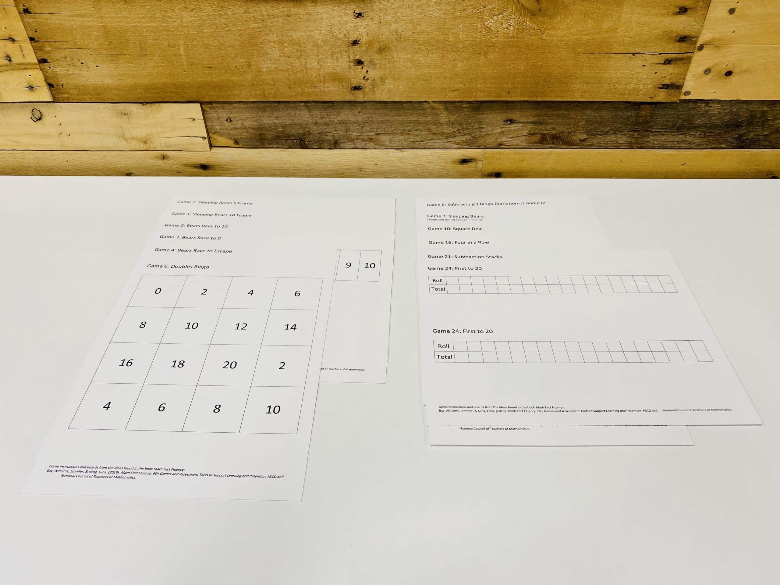 Addition/Subtraction Bundled Game